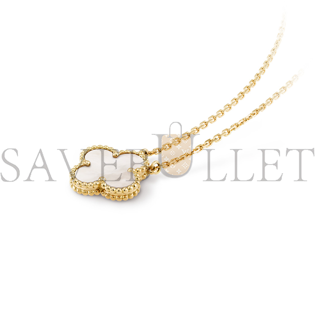 V*N CL*F arpels vintage alhambra pendant - yellow gold, mother-of-pearl  vcara45900